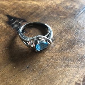 Semi-precious sterling silver ring